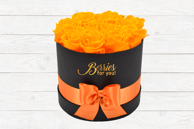 LUXURY PRESERVED ROSES ORANGE