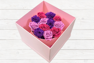 LUXURY PRESERVED ROSES PASTEL PINK