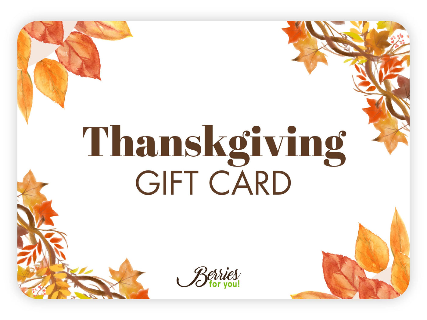 Thanksgiving Gift Card