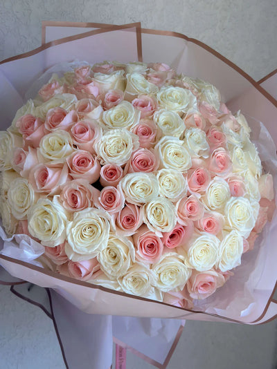 PINK AND WHITE ROSES