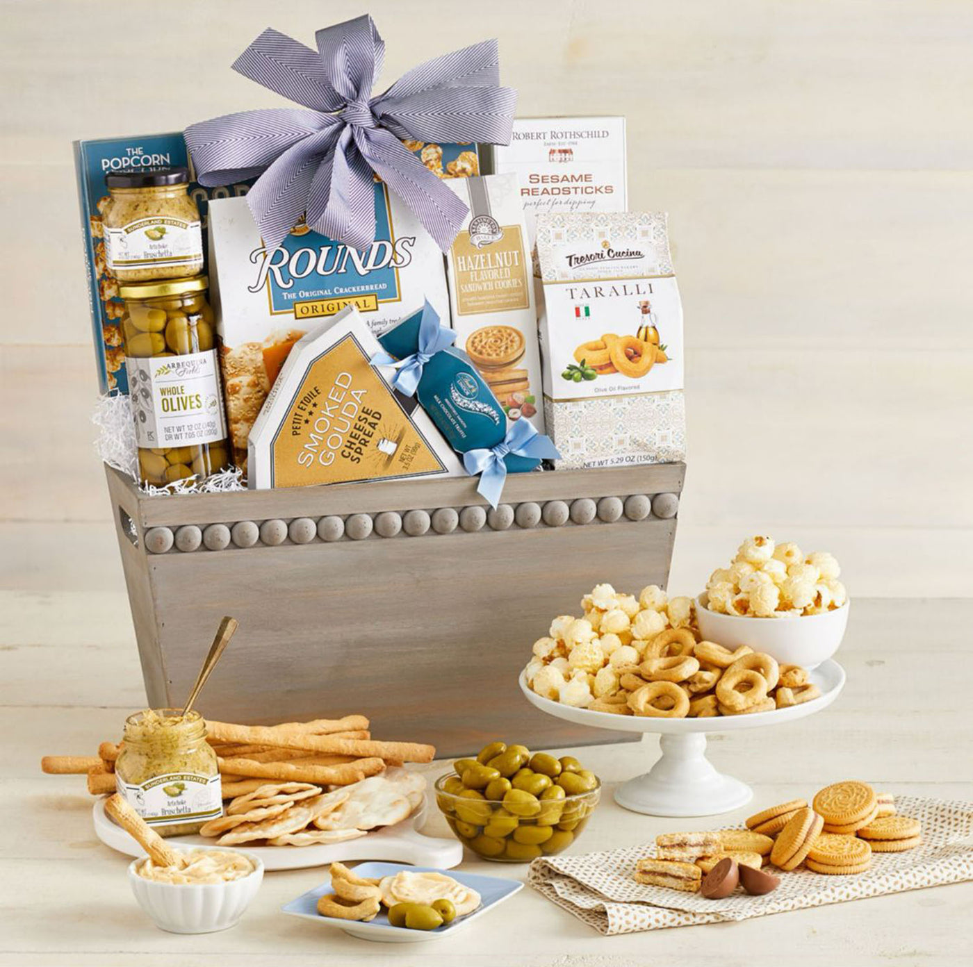 Elegant Savory Delights Gift Basket