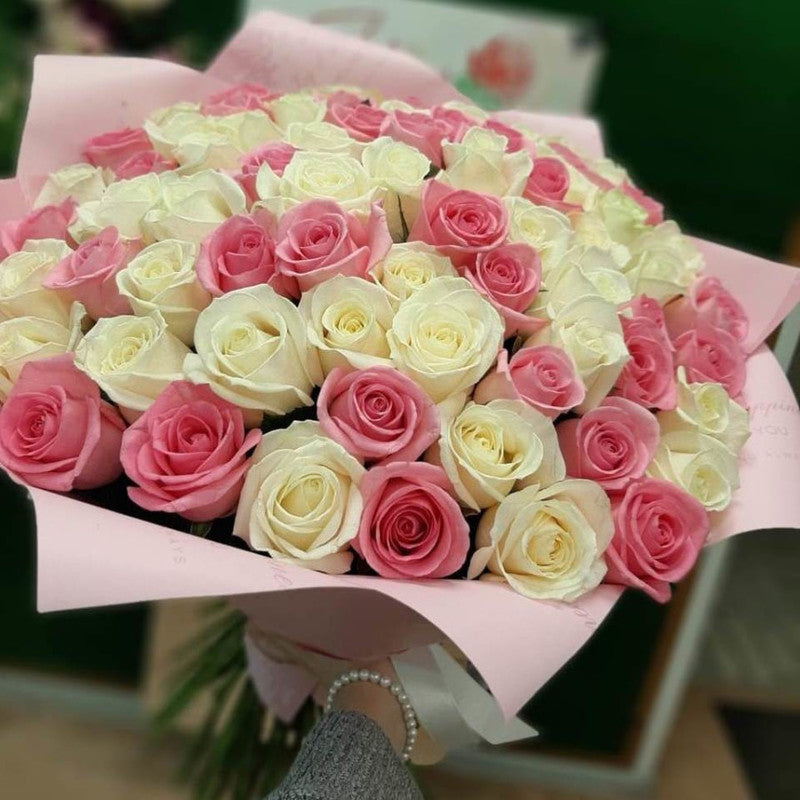 PINK AND WHITE ROSES