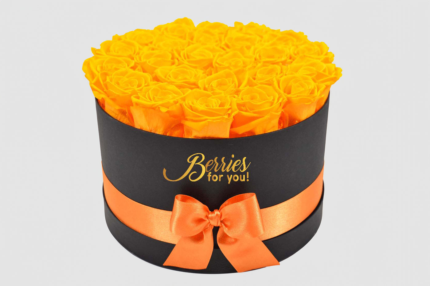 24 LUXURY PRESERVED ROSES ORANGE