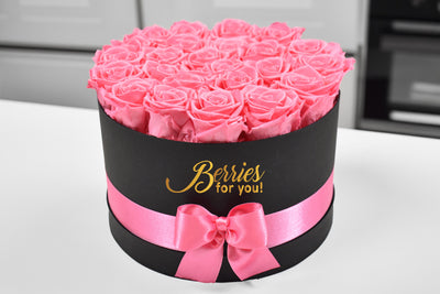 24 LUXURY PRESERVED ROSES PINK