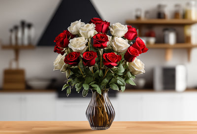 RED & WHITE ROSES