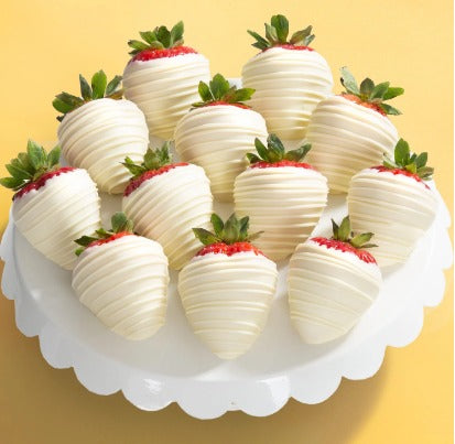 STRAWBERRIES DIPPED IN WHITE CHOCOLATE